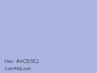 Hex #acb5e2 Color Image