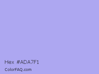Hex #ada7f1 Color Image