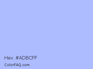 Hex #adbcff Color Image