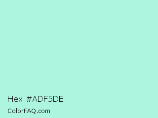 Hex #adf5de Color Image