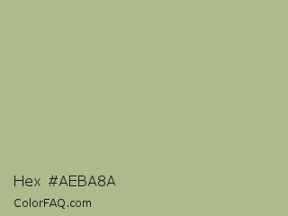Hex #aeba8a Color Image
