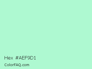 Hex #aef9d1 Color Image