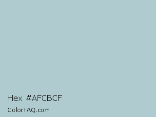 Hex #afcbcf Color Image