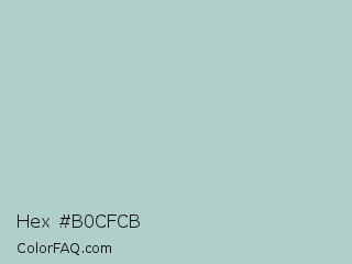 Hex #b0cfcb Color Image