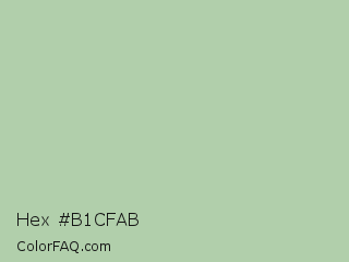 Hex #b1cfab Color Image