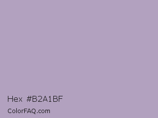Hex #b2a1bf Color Image