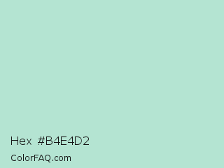 Hex #b4e4d2 Color Image