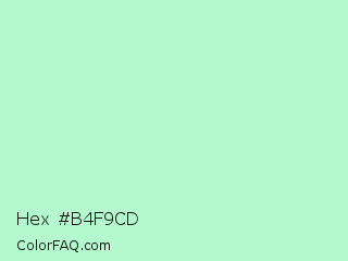 Hex #b4f9cd Color Image