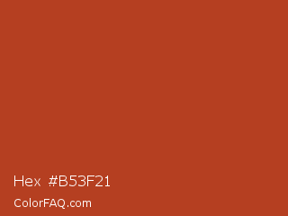 Hex #b53f21 Color Image