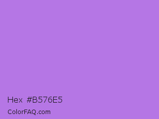 Hex #b576e5 Color Image