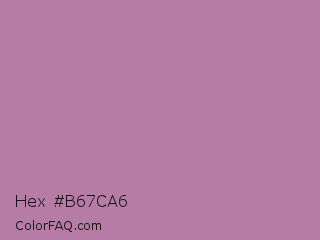Hex #b67ca6 Color Image