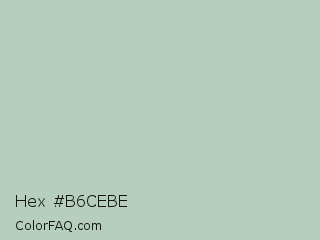 Hex #b6cebe Color Image