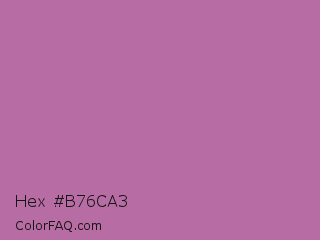 Hex #b76ca3 Color Image