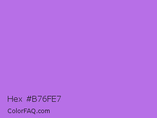 Hex #b76fe7 Color Image
