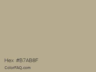 Hex #b7ab8f Color Image