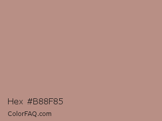 Hex #b88f85 Color Image