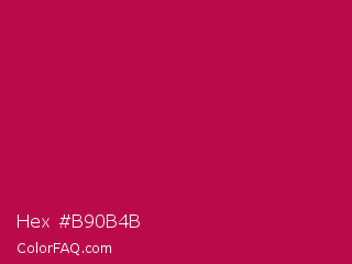 Hex #b90b4b Color Image