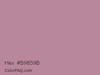 Hex #b9859b Color Image