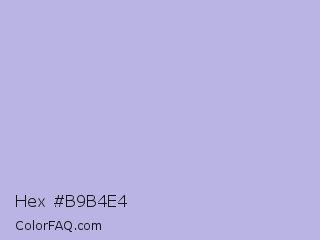 Hex #b9b4e4 Color Image