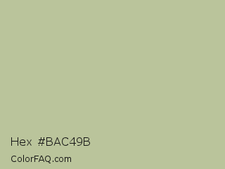 Hex #bac49b Color Image