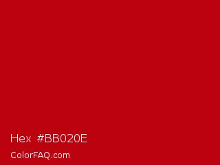 Hex #bb020e Color Image