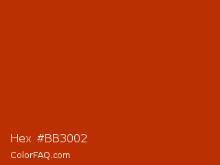 Hex #bb3002 Color Image