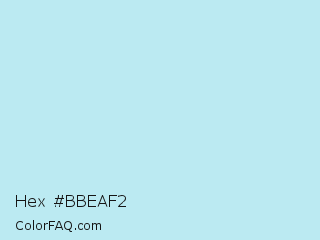 Hex #bbeaf2 Color Image