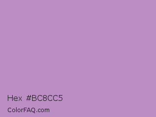 Hex #bc8cc5 Color Image