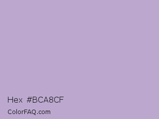 Hex #bca8cf Color Image