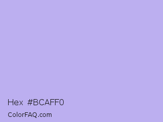 Hex #bcaff0 Color Image