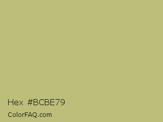 Hex #bcbe79 Color Image