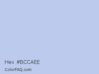 Hex #bccaee Color Image