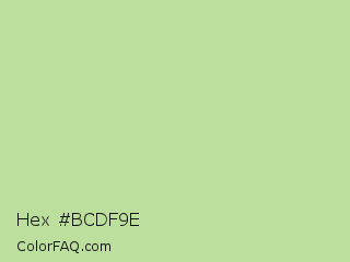 Hex #bcdf9e Color Image