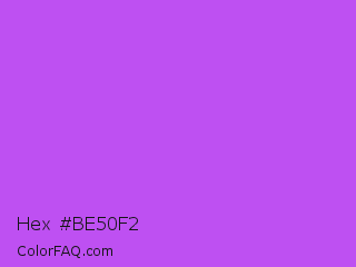 Hex #be50f2 Color Image