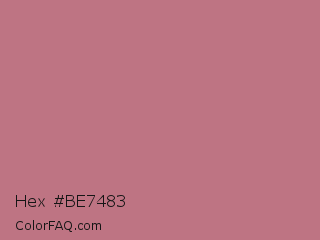 Hex #be7483 Color Image