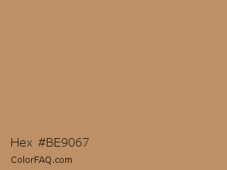 Hex #be9067 Color Image