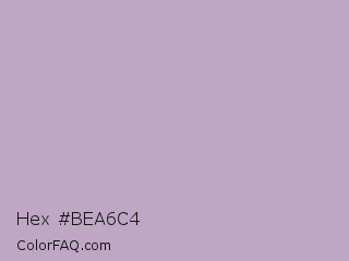Hex #bea6c4 Color Image