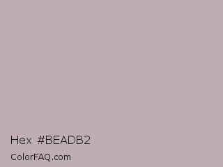 Hex #beadb2 Color Image