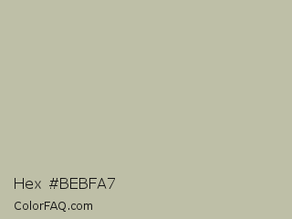 Hex #bebfa7 Color Image