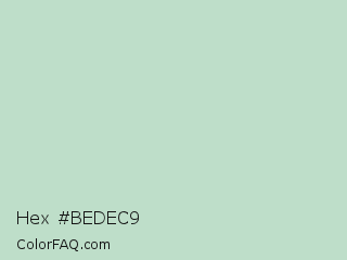 Hex #bedec9 Color Image