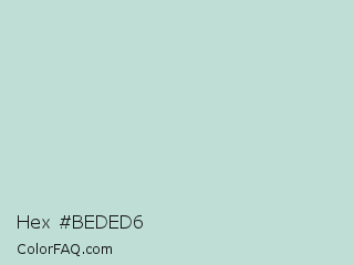 Hex #beded6 Color Image