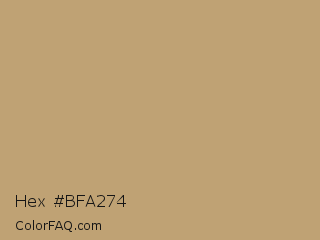Hex #bfa274 Color Image