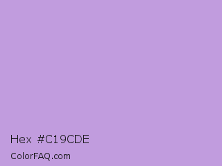 Hex #c19cde Color Image