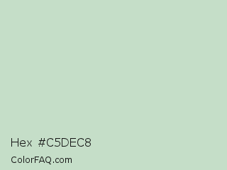 Hex #c5dec8 Color Image