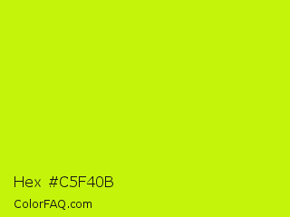 Hex #c5f40b Color Image