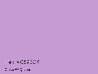 Hex #c69bd4 Color Image