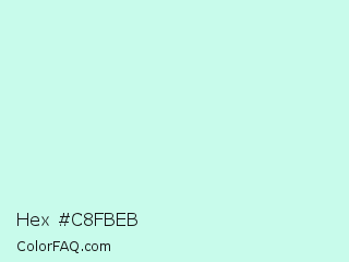 Hex #c8fbeb Color Image
