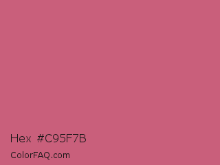Hex #c95f7b Color Image