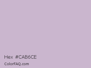 Hex #cab6ce Color Image