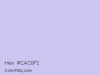 Hex #cac6f1 Color Image